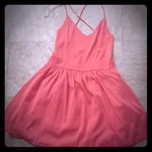 Salmon cross back dress